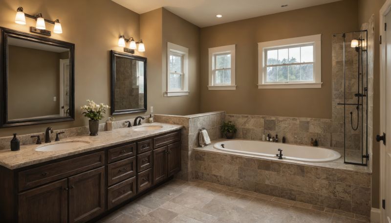 Wide Picture of Renovated Master Bath